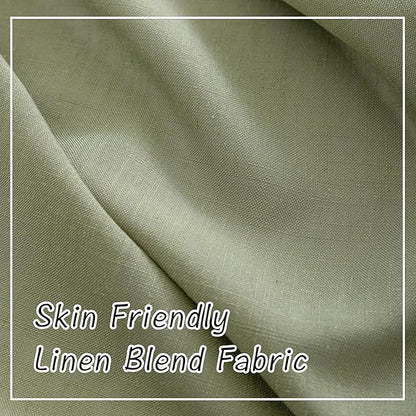 DONREN Sage Green Linen Back Tab Curtains 108 Inches Long Ceiling to Floor - Image 6