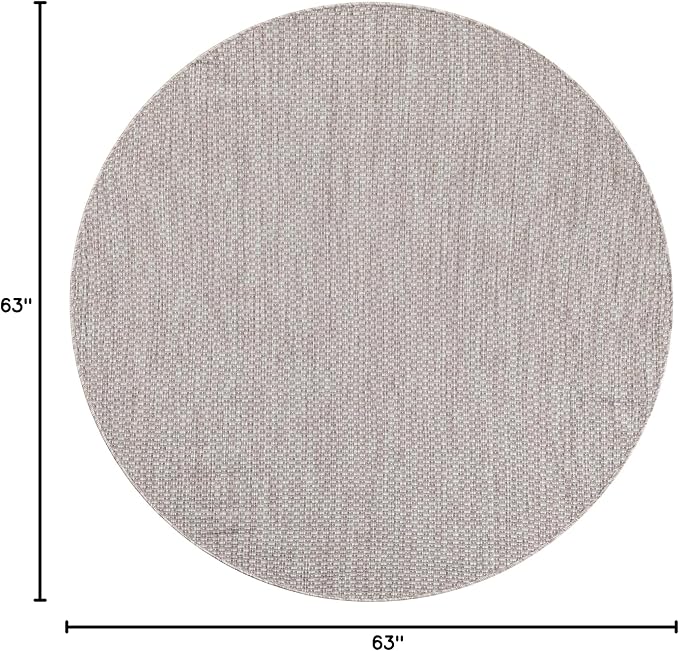 Unique Loom Outdoor Solid Collection Area Rug - Image 2