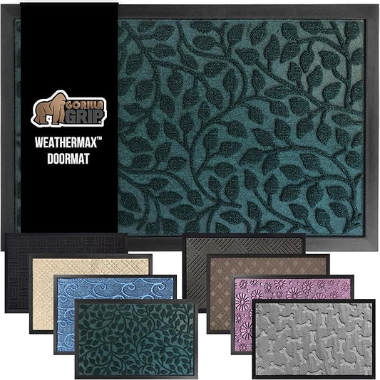 GORILLA GRIP 100% Waterproof All-Season WeatherMax Doormat, US Designed Natural by GorillaGrip