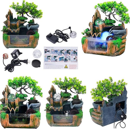 10Inch Bonsai Tree Rock ​Water Fountains Indoor Tabletop Waterfall Humidifier - Image 5