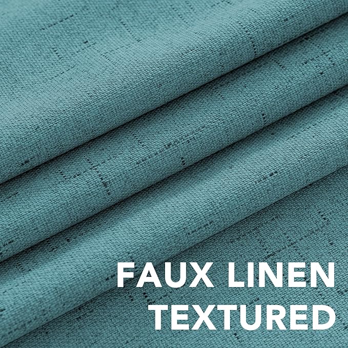 H.VERSAILTEX Linen Blackout Curtains 108 Inches Long 100% Absolutely Blackout - Image 4