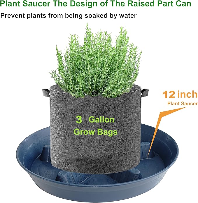 4 Pack Plant Saucer 12 inch, 8 10 14 17 inch, Plant Stand Plastic Plant Saucers - Image 5