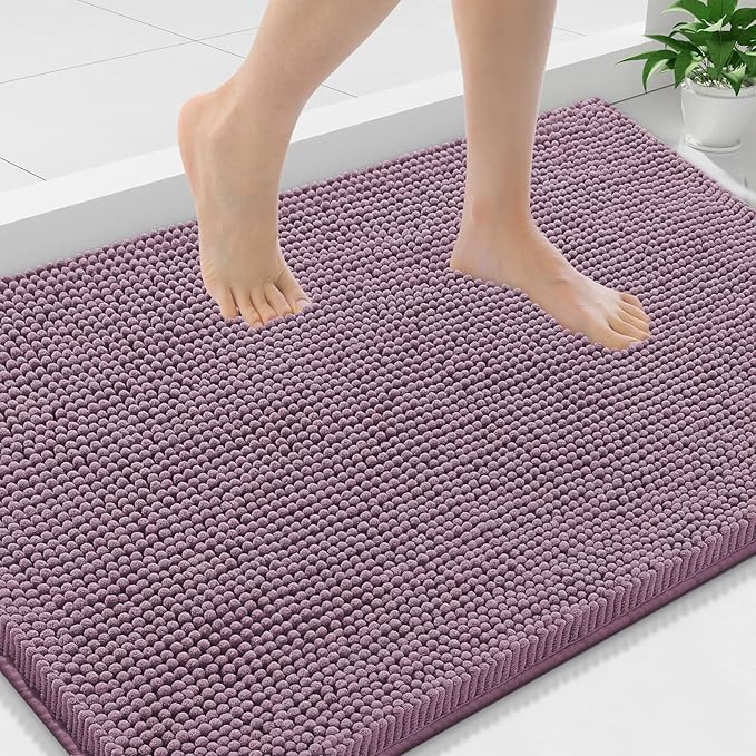 Smiry Luxury Chenille Bathroom Rugs 36x24, Extra Soft and Absorbent Shaggy Bath by Smiry