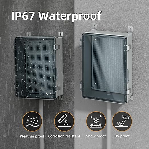 Joinfworld Lockable Outdoor Weatherproof Electrical Box - Image 4