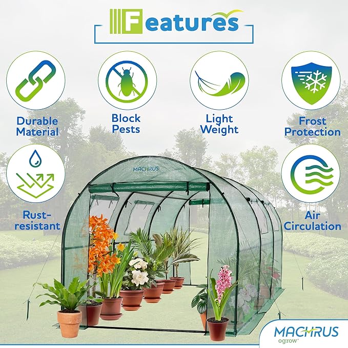 Ogrow® Deluxe Walk-in Tunnel Greenhouse - Image 4