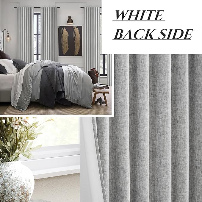 Grey Short Length Blackout Curtains - Image 7