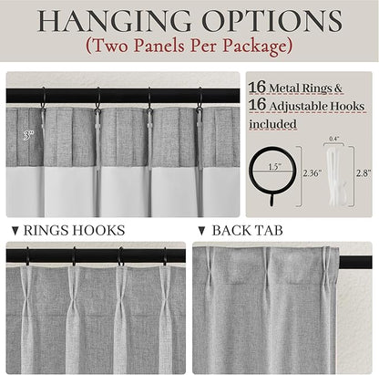 Gray 108 Inch Extra Long Curtains - Image 5
