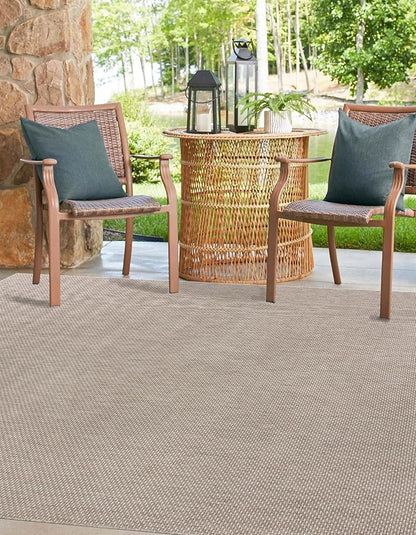 Unique Loom Collection Casual Transitional Solid Heathered Indoor/Outdoor - Image 3