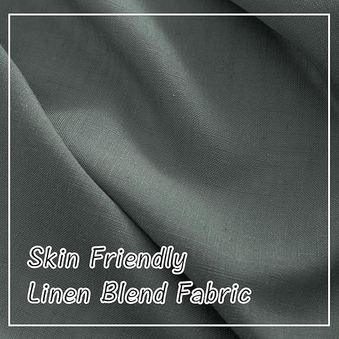 Livingroom 108 Inch Length Linen Textured Curtains - Image 6