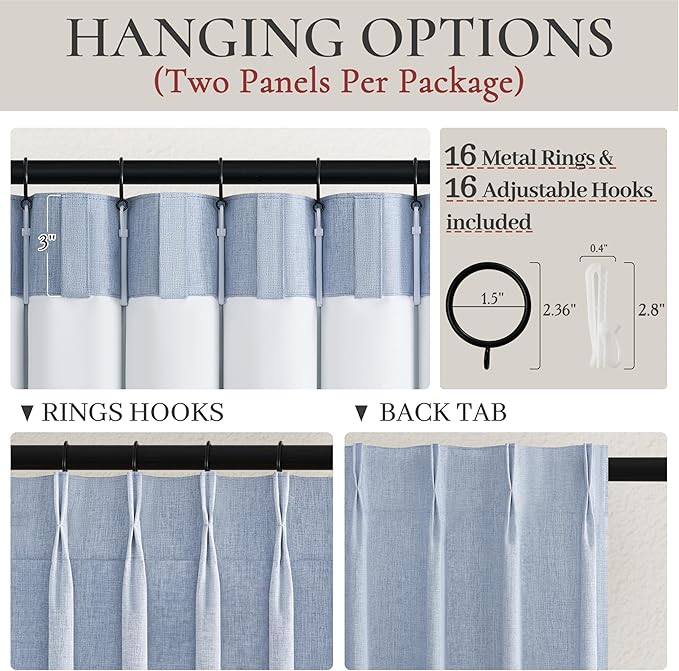 DustyBlue 84 Inches Blackout Curtains Length - Image 3