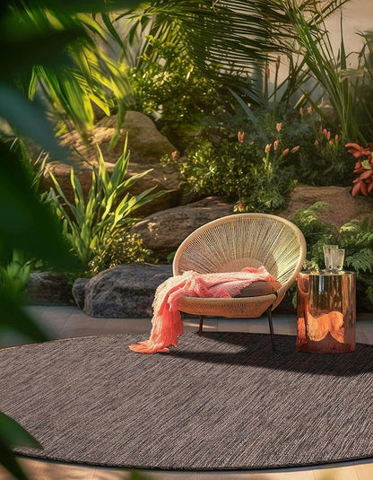 Unique Loom Outdoor Solid Collection Area Rug - Image 3