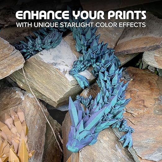 Polymaker Panchroma Green Color Changing PLA, Glitter Starlight Comet 3D - Image 2