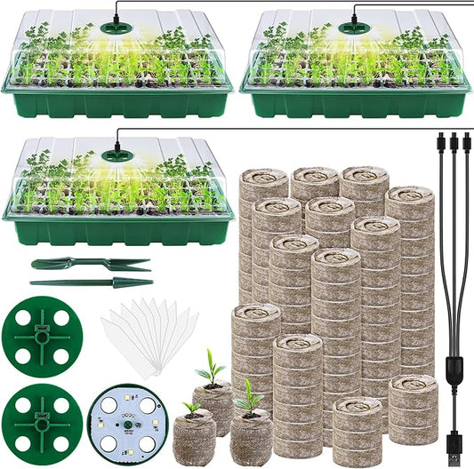 3 Pack Seed Starter Tray Kit by Hahood