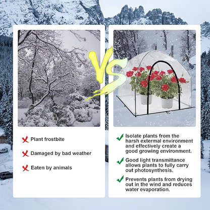 24.5″ *24.5″ *20.5″, Mini Greenhouse Winter Plant Warm Covers - Image 6