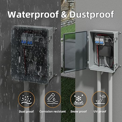 Joinfworld Clear Electrical Enclosure Box Outdoor 14x10x6 Plastic Junction Box - Image 2