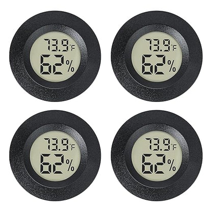 Mini Hygrometer Indoor/Outdoor Humidity Meter Hygrometer Thermometers 4 Pack by EWPJDK