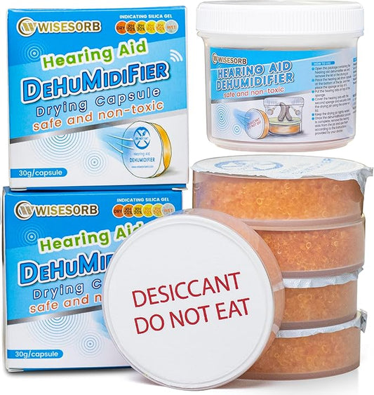 Hearing Aid Dryer, Hearing Aid Dehumidifier, Hearing Drying Jar and by Wisesorb