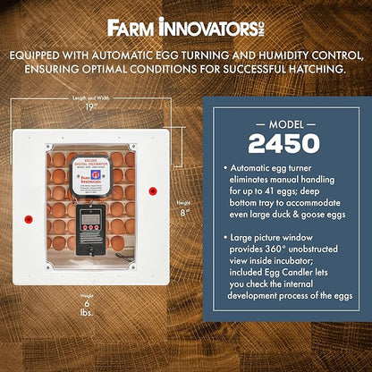 Farm Innovators Model 2450 Pro Series Digital Circulated Air Egg Incubator - Image 3