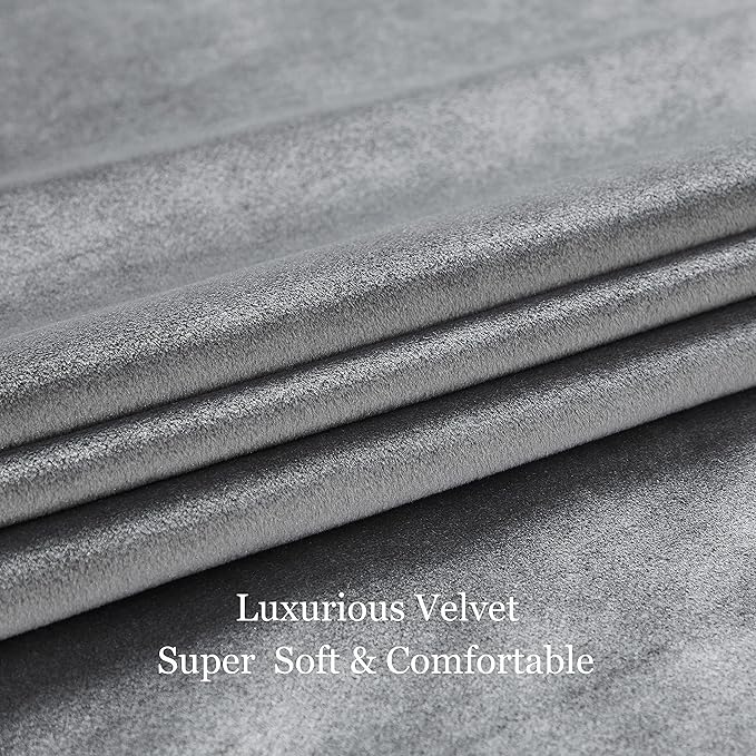 Elegant Dark Grey Decorative Velvet Curtains 90 inches Luxury Living Room - Image 5