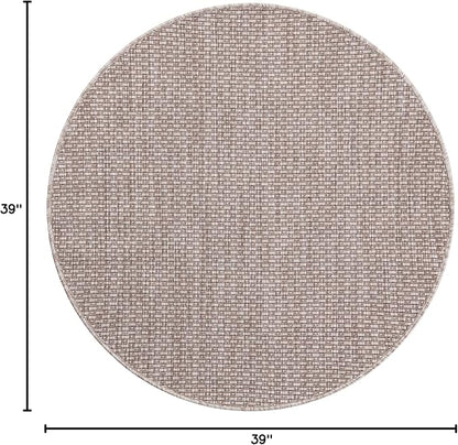 Unique Loom Outdoor Solid Collection Area Rug - Image 2
