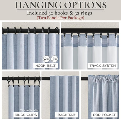 Dusty Blue Blackout Nursery Curtains 84 Inch Length - Image 3
