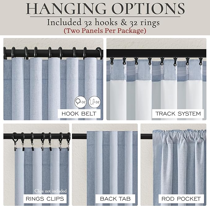 Dusty Blue Blackout Nursery Curtains 108 Inch Tall Length - Image 3