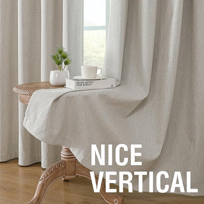 H.VERSAILTEX Chenille Linen Curtains 108 inches Long 100% Black Out Curtains - Image 6