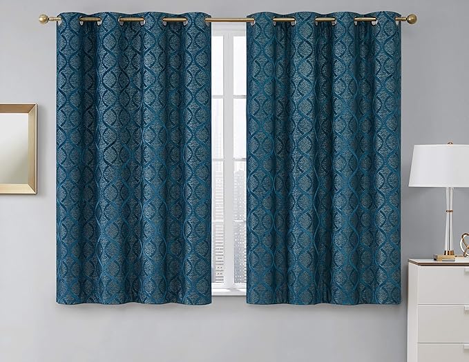 HLC.ME Versailles Lattice Flocked 100% Complete Blackout Thermal Insulated - Image 2
