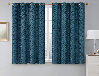HLC.ME Versailles Lattice Flocked 100% Complete Blackout Thermal Insulated - Image 2
