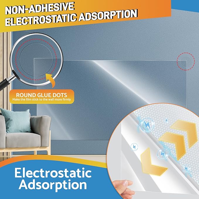 Clear Wall Protector, Electrostatic Wall Protective Film, Transparent Static - Image 3