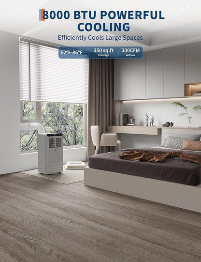 8000 BTU Portable Air Conditioners, 3 in-1 Portable AC Unit - Image 4