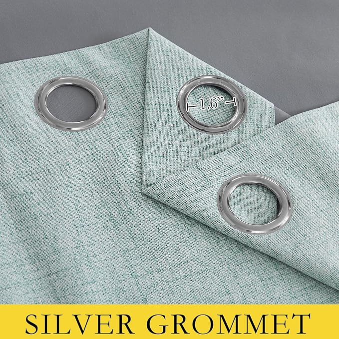 NICETOWN 100% Absolutely Blackout Linen Curtains - Image 5