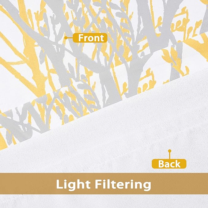 DriftAway Tree Branch Blackout Curtains Double Layer 84 Inches Long - Image 4
