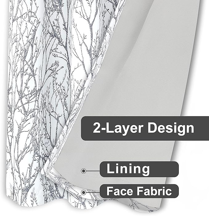 DriftAway Tree Branch Blackout Curtains Double Layer 120 Inches Long - Image 8