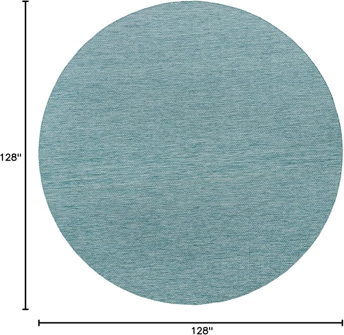 Unique Loom Collection Casual Transitional Solid Heathered Indoor/Outdoor - Image 2
