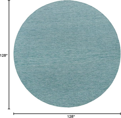 Unique Loom Collection Casual Transitional Solid Heathered Indoor/Outdoor - Image 2
