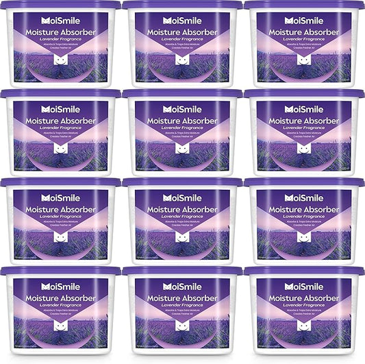 Moisture Absorbers 12 Packs, 10.8OZ Lavender Vanilla Efficient Humidity by MoistureAbsorbers