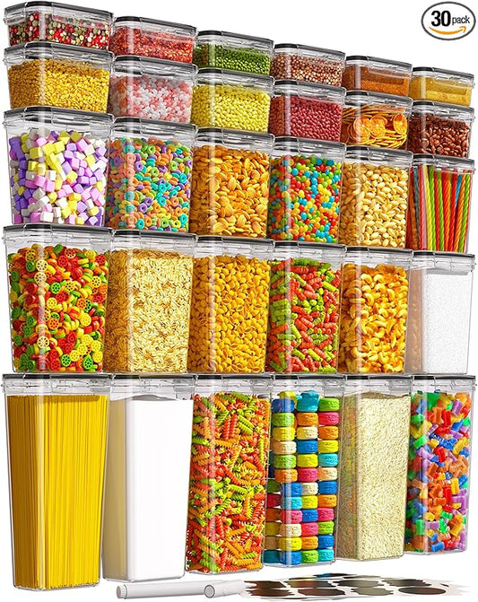 30 PCS Airtight Food Storage Containers by KEMETHYFocusesonCreatingEfficientStorageProductswithQualityMaterials