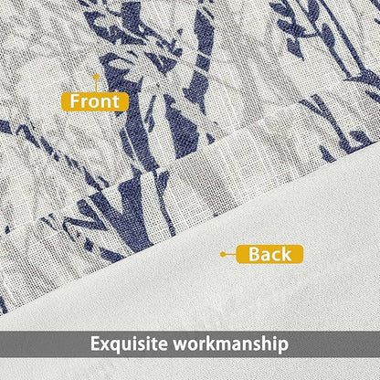 DriftAway Linen Printed Blackout Curtains Tree Branch Pattern Double Layer 96 - Image 2