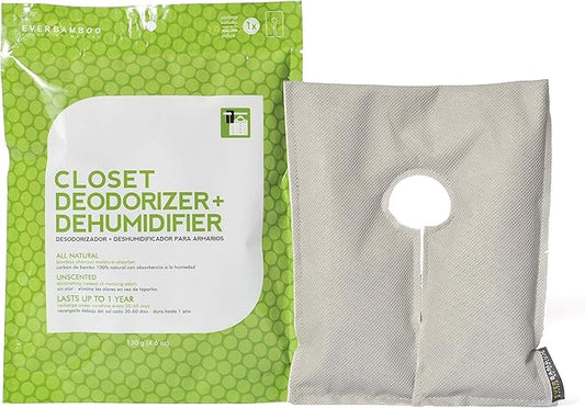 Ever Bamboo Closet Deodorizer & Dehumidifier w/Natural Bamboo Charcoal by Ever+Bamboo