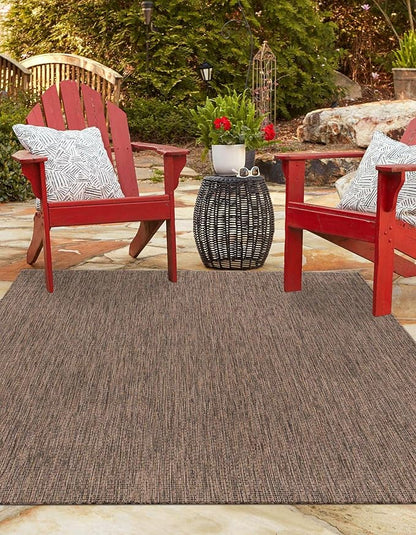 Unique Loom Outdoor Solid Collection Area Rug - Image 5