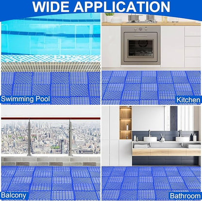 MYFAMIREA Modular Interlocking Cushion 12 Pack 11.8" x 11.8" Rubber Floor Tiles - Image 7