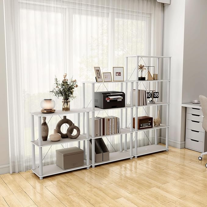 Homes: Inside + Out Apexa Modern 3-Tier Wide Shelving Units, Collectibles - Image 13