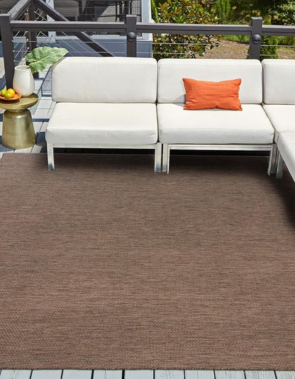 Unique Loom Collection Casual Transitional Solid Heathered Indoor/Outdoor - Image 5