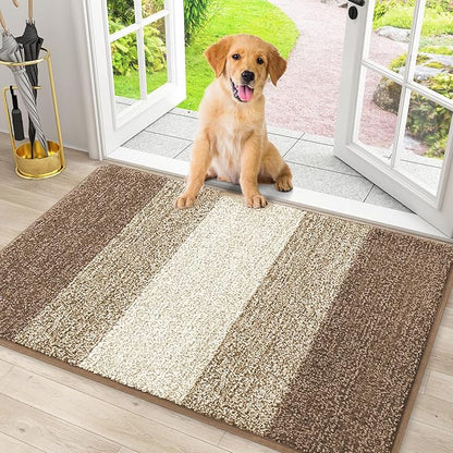 Smiry Dog Door Mat for Muddy Paws, Absorbs Moisture and Dirt, Low-Profile by Smiry