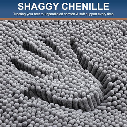 Smiry Luxury Chenille Round 24''x24'', Extra Soft and Absorbent Shaggy Bathroom - Image 3