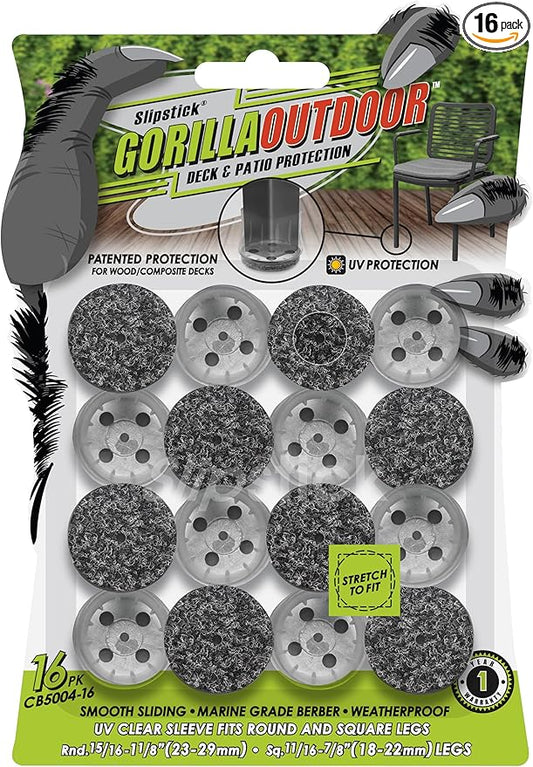 Slipstick GorillaOutdoor Berber Furniture Feet Pads by Slipstick