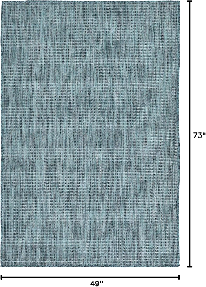 Unique Loom Collection Casual Transitional Solid Heathered Indoor/Outdoor - Image 3