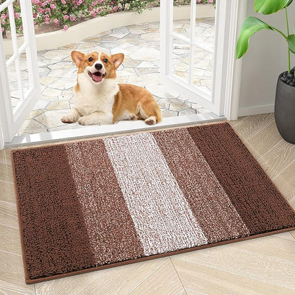 Smiry Dog Door Mat for Muddy Paws, Absorbs Moisture and Dirt, Low-Profile by Smiry