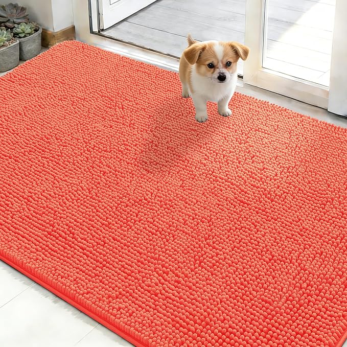 OLANLY Dog Door Mat for Muddy Paws 48x30, Absorbs Moisture and Dirt, Absorbent by OLANLY